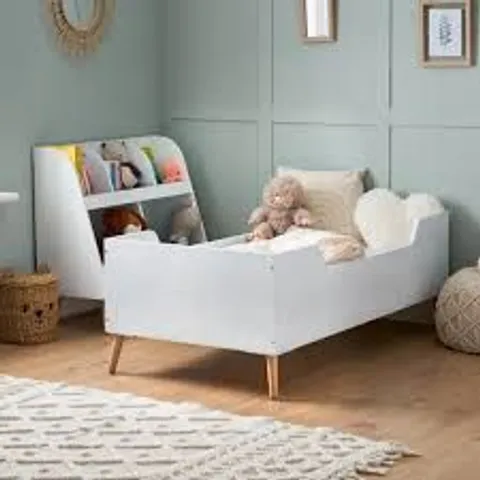 BOXED OBABY MAYA SINGLE BED WHITE WITH NATURAL (2 BOXES)
