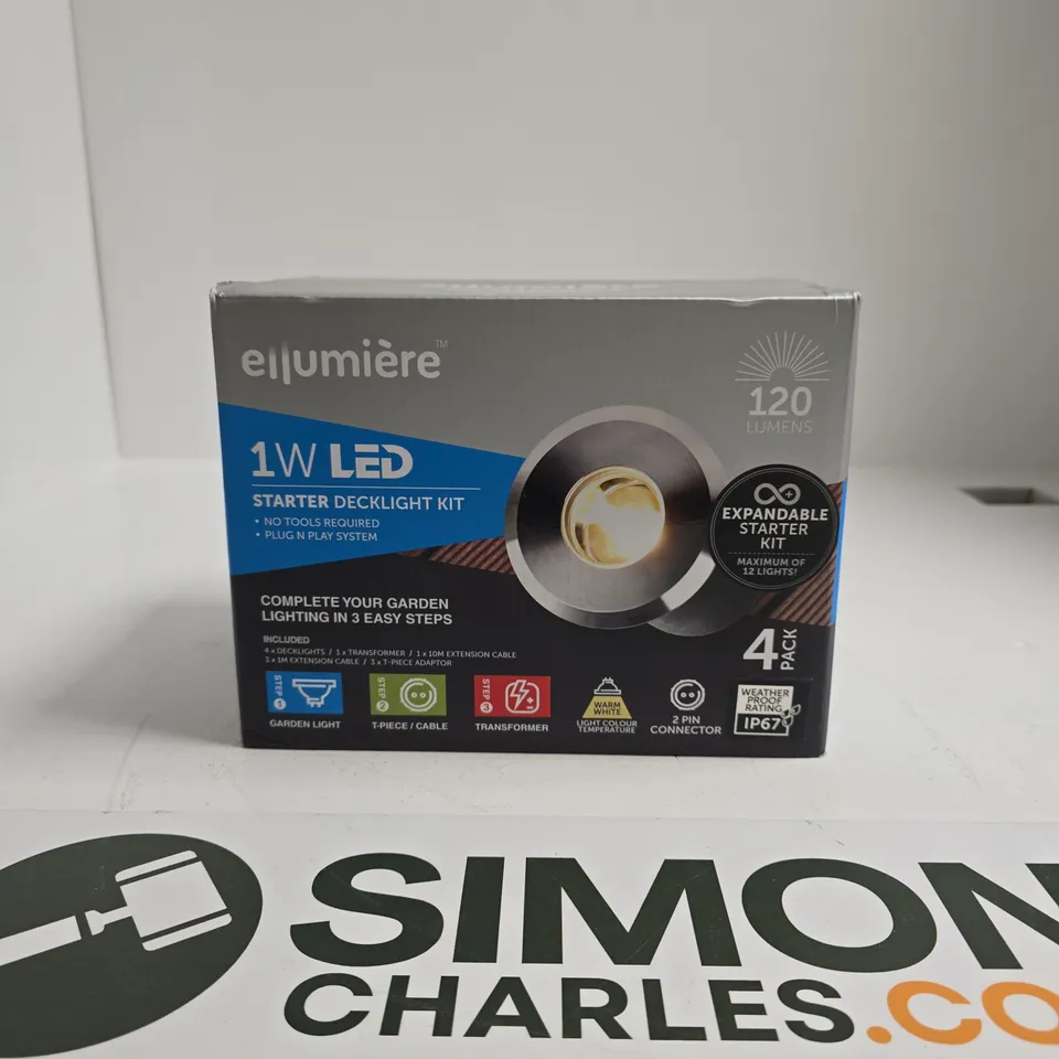 ELLUMIÈRE 1W LED STARTER DECKLIGHT KIT – GARDEN LIGHTING (4 PACK)