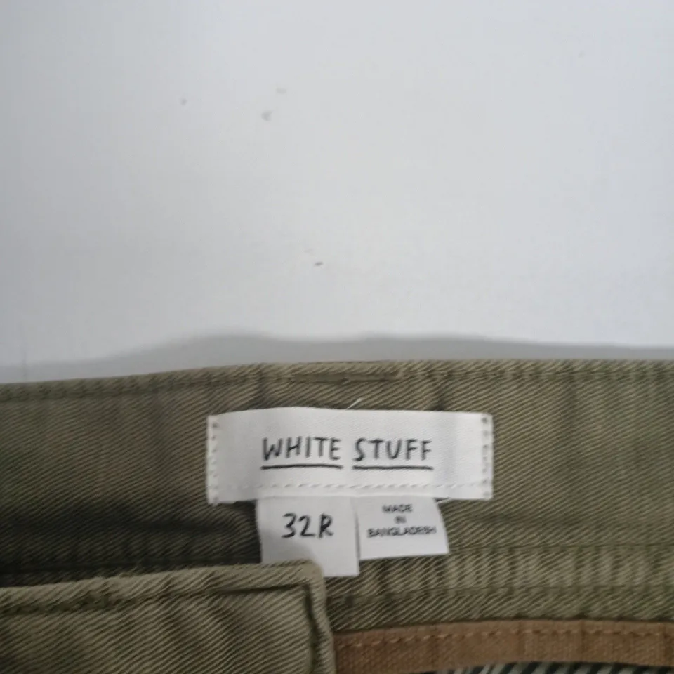 WHITE STUFF CHAPMAN CASUAL TROUSER – MID GREEN – UK 32R