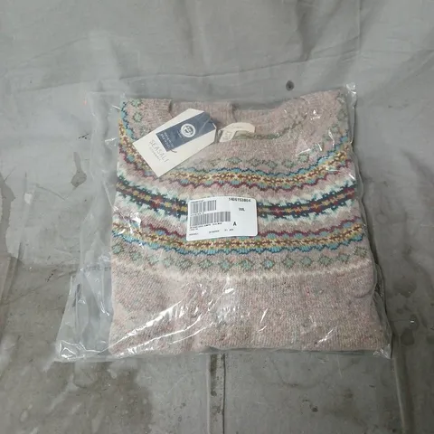 SEASALT CORNWALL SEAS EDGE JUMPER GREY MULTI SIZE 18. BAGGED