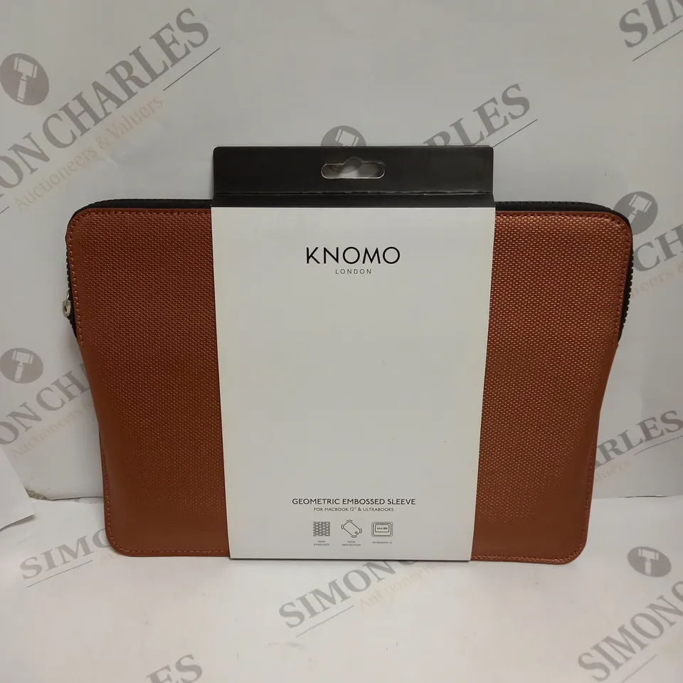 APPROXIMATELY 25 KNOMO LONDON GEOMETRIC EMBOSSED SLEEVES IN COPPER FOR MACBOOK