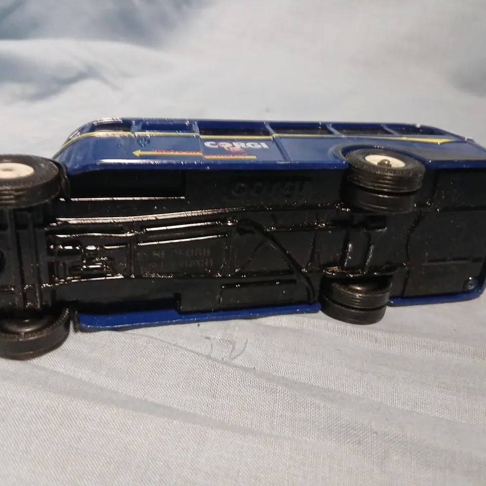 CORGI TOYS BLUE AND WHITE DIE-CAST BUS MODEL