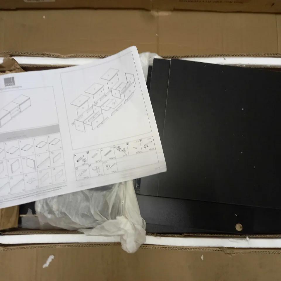 DESIGNER STYLE BLACK TELEVISION UNIT - 140X37X40CM