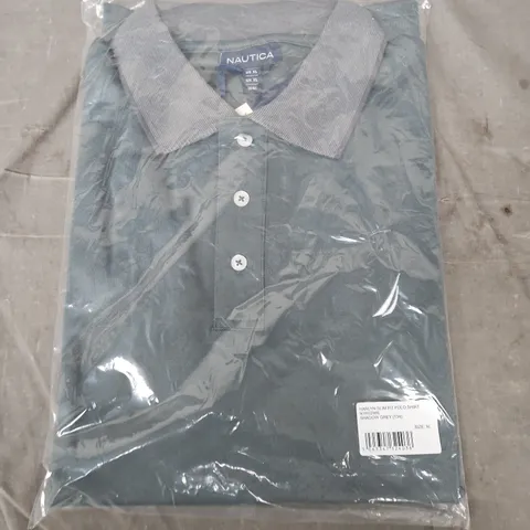 BAGGED NAUTICA HARLYN SLIM FIT POLO SHIRT – SHADOW GREY, UK XL