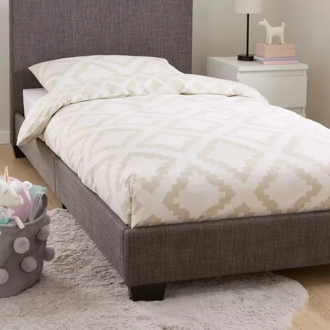 RILEY FABRIC SINGLE BEDFRAME - COLLECTION ONLY