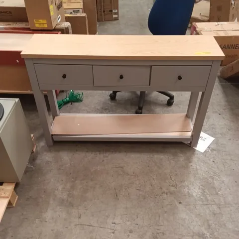 DESIGNER 3 DRAWER CONSOLE TABLE