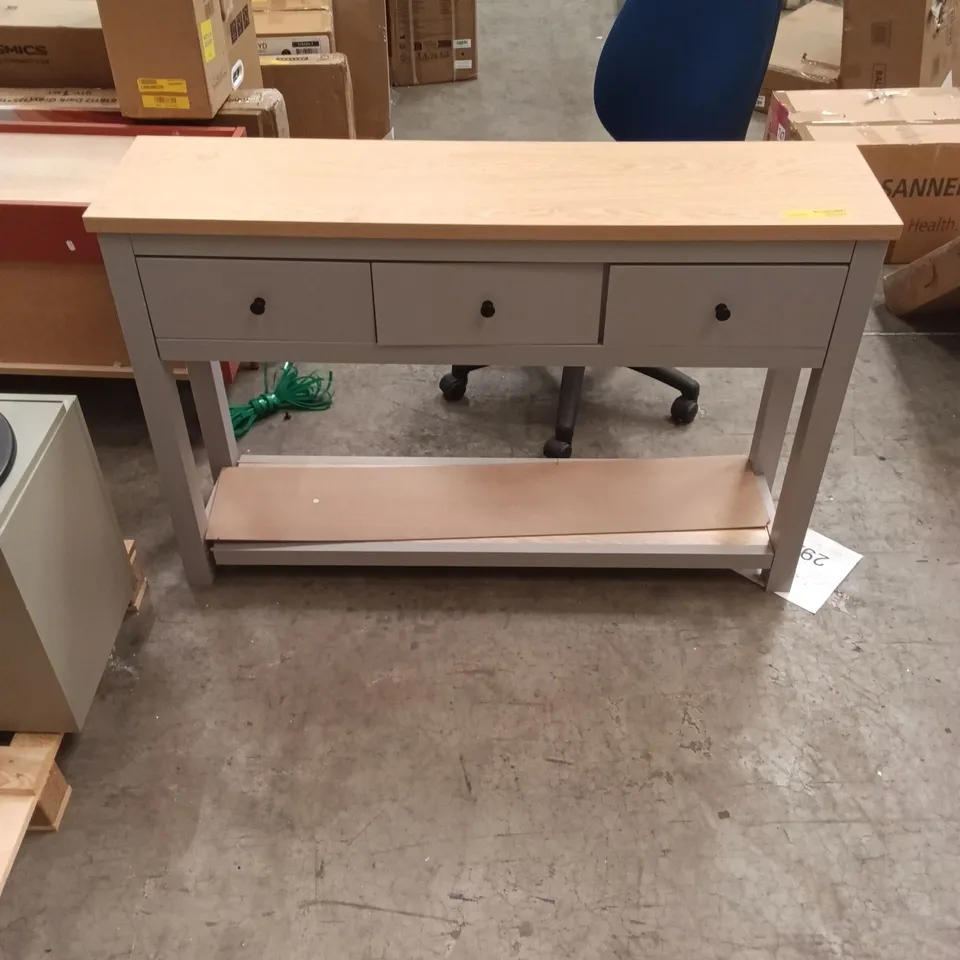 DESIGNER 3 DRAWER CONSOLE TABLE