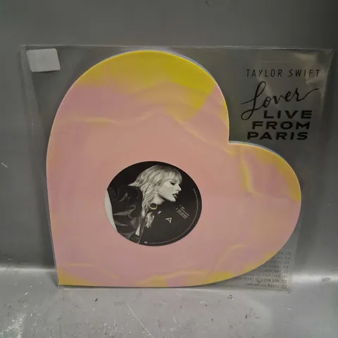 TAYLOR SWIFT - LOVER (LIVE FROM PARIS) HEART SHAPED VINYL 