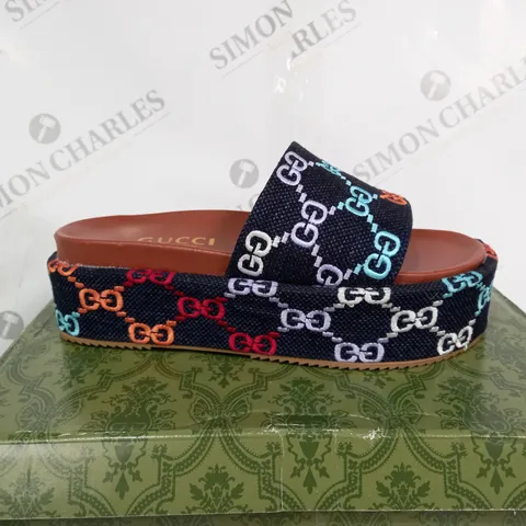 GUCCI PLATFORM SANDALS - MULTI COLOURED SIZE EU39