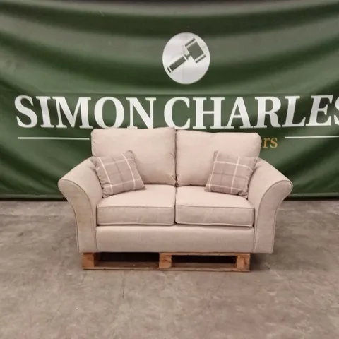 ALSOP 2 SEATER FABRIC SOFA - NATURAL