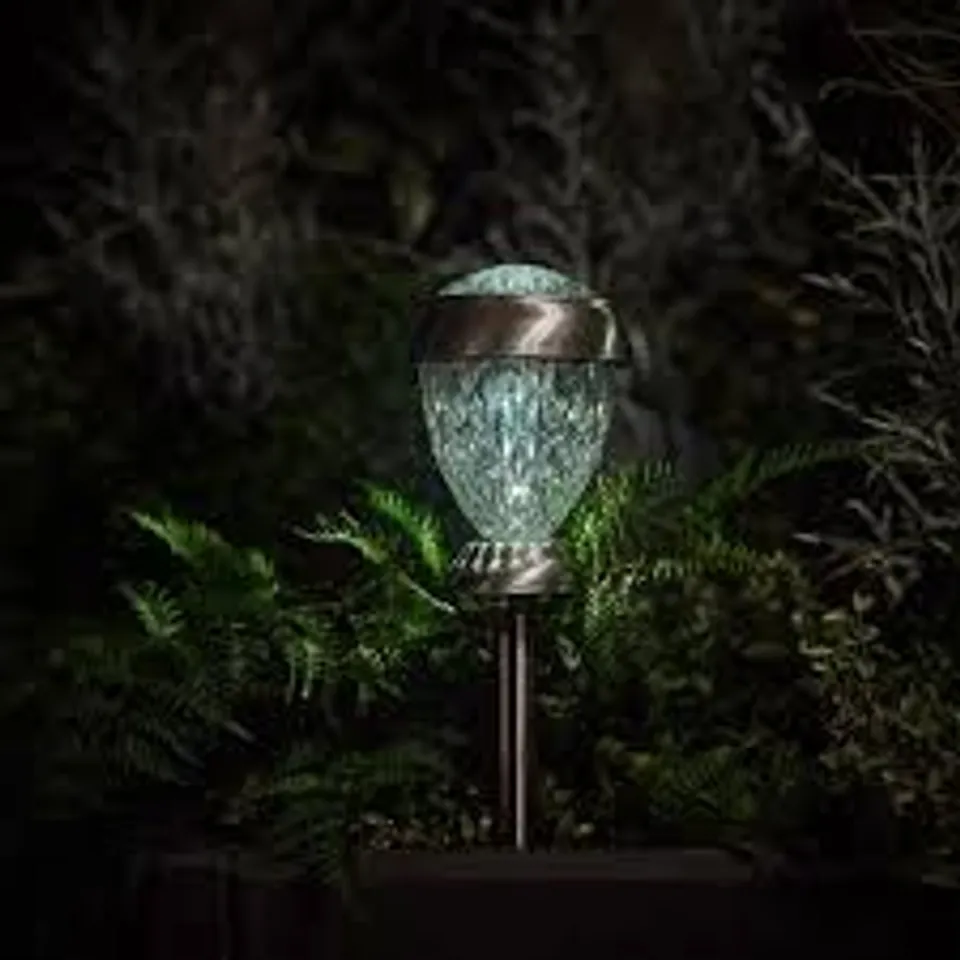 FLOURISH DUAL MODE STAINLESS STEEL SOLAR STAKE LIGHT