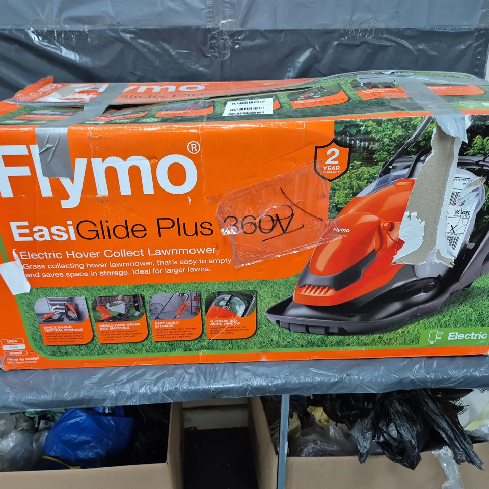BOXED FLYMO EASIGLIDE PLUS 360V CORDED HOVER COLLECT LAWNMOWER - COLLECTION ONLY RRP £149.99