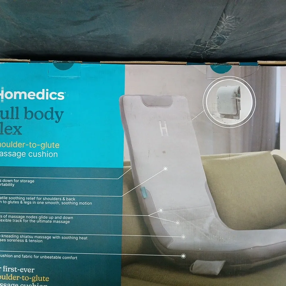 HOMEDICS FULL BODY FLEX SHOULDER-TO-GLUTE MASSAGE CUSHION – BOXED