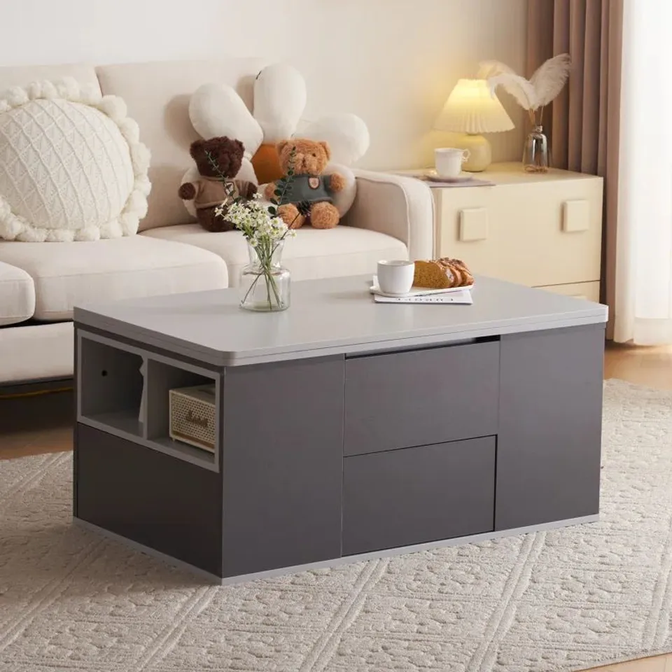 BOXED ASSAL LIFT TOP COFFEE TABLE WITH STORAGE (2 BOXES)