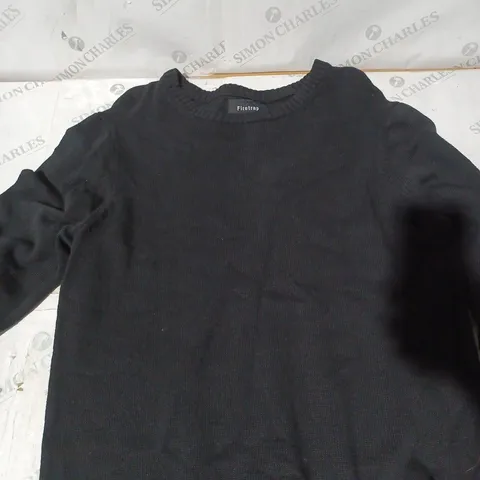 FIRETRAP GALAXADE KNITTED JUMPER IN BLACK - XXL