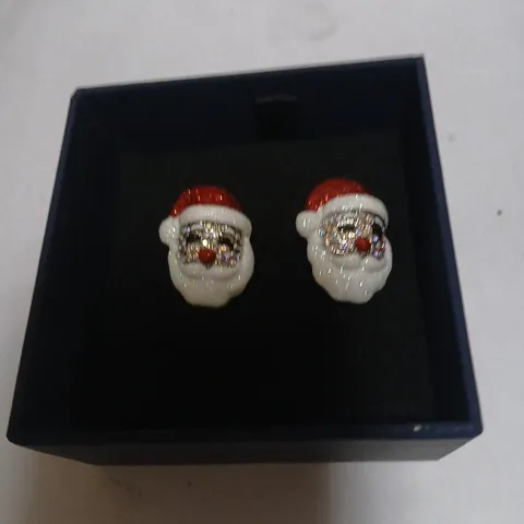 BUTLER & WILSON FATHER CHRISTMAS STUD EARRINGS 