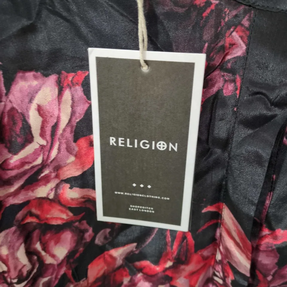 RELIGION LONDON FLORAL PRINT LIGHTWEIGHT SHIRT – WOMEN'S - SIZE UK 12