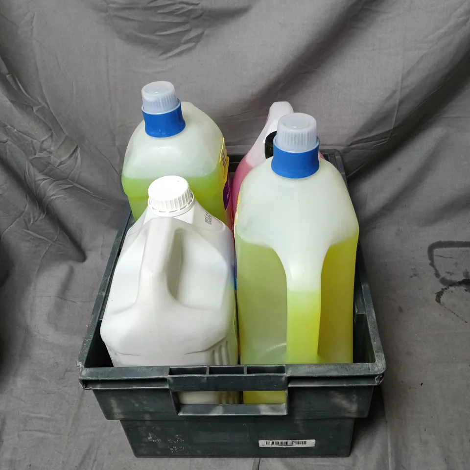 APPROXIMATELY 4 ASSORTED HOUSEHOLD ITEMS INCLUDING FLASH ALL PURPOSE CLEANER 5L AND ECO VER NON BIO LAUNDRY 56 WASH
