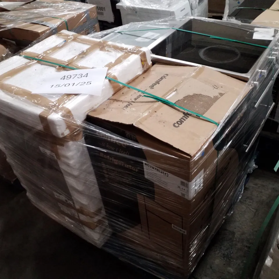 PALLET OF APPROXIMATELY 4 UNPROCESSED RAW RETURN WHITE GOODS TO INCLUDE