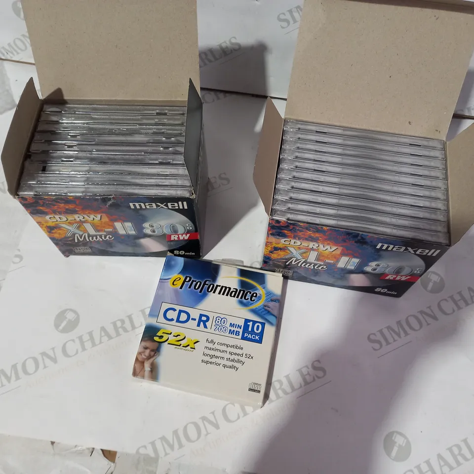 ASSORTED BLANK CD-RW 80 MINS APPROX. 29 CDs