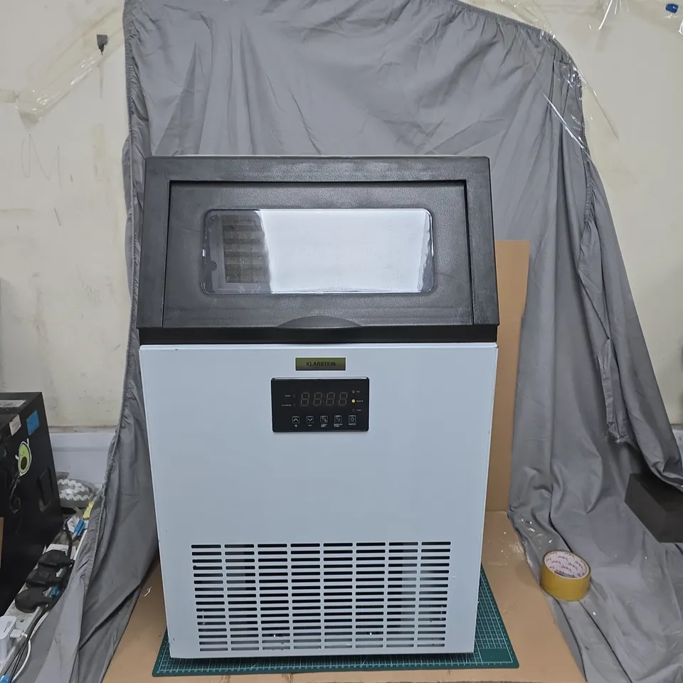 KLARSTEIN GLACIAL ICE MAKER MACHINE - 45KG/24H, 370W COMPRESSOR, 15KG TRAY, LED MULTI-TOUCH, SELF-CLEANING, STAINLESS STEEL, INDUSTRIAL USE