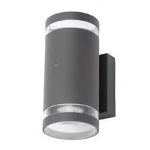 BOXED FORUM LENS UP & DOWN WALL LIGHT WITH PHOTOCELL ANTHRACITE