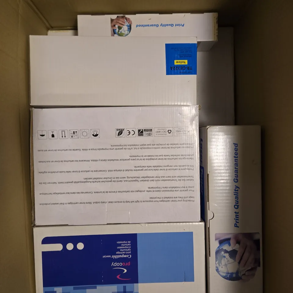 BOX OF APPROXIMATELY 8 ASSORTED BOXED LASER TONER CARTRIDGES IN VARIOUS MODELS