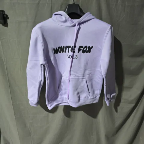 WHITE FOX HOODIE – LAVENDER – 'WHITE FOX VOL.3' LOGO