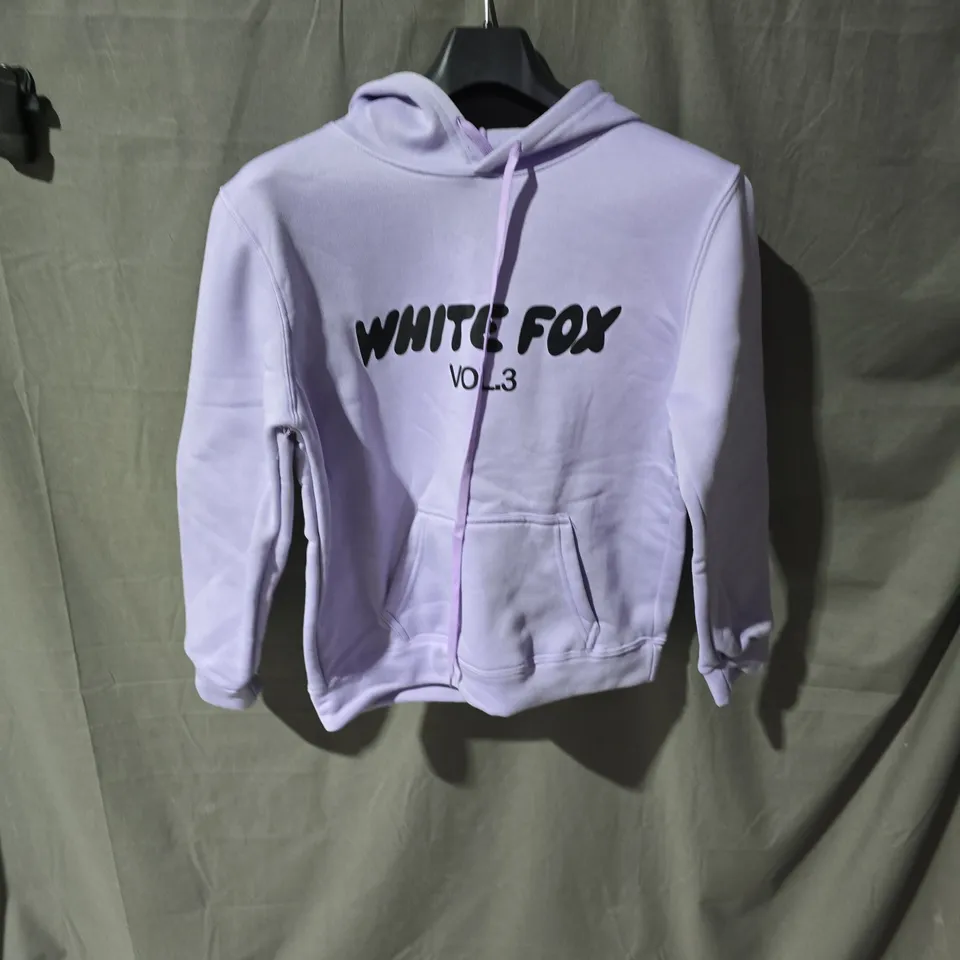 WHITE FOX HOODIE – LAVENDER – 'WHITE FOX VOL.3' LOGO
