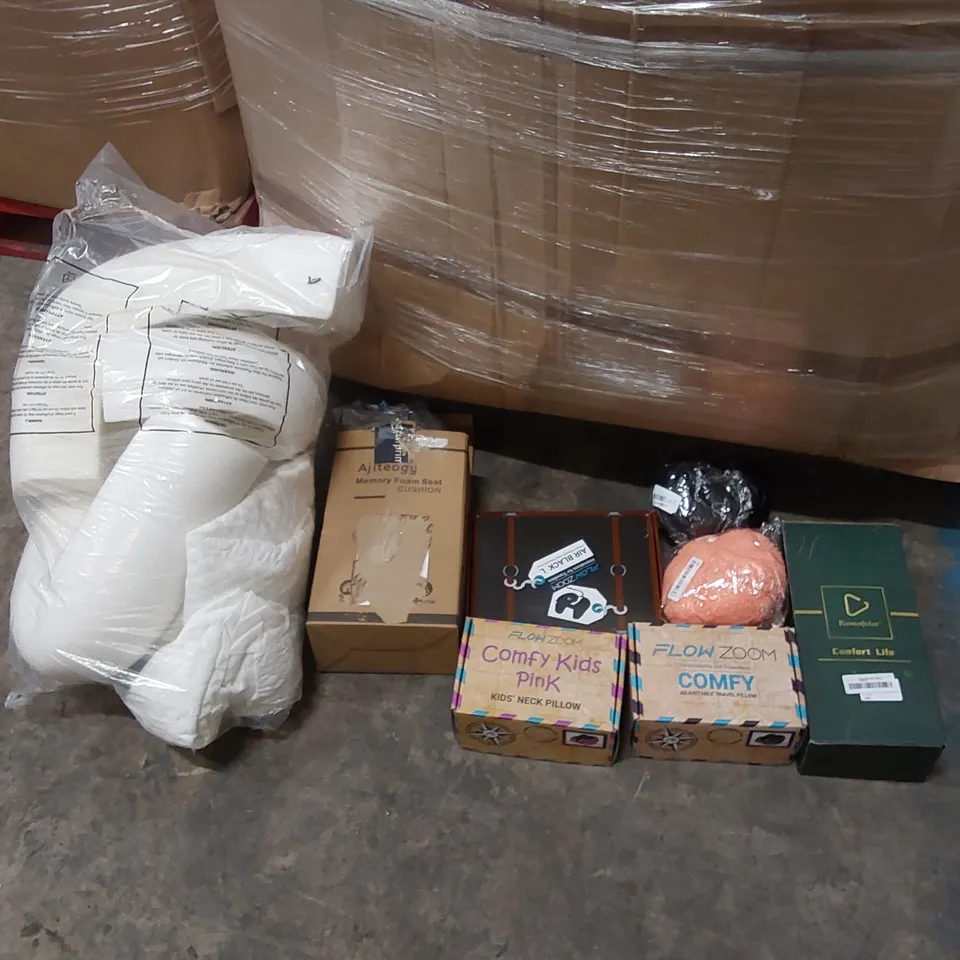 PALLET OF ASSORTED PILLOWS, CUSHIONS AND RELATED PRODUCTS ECT