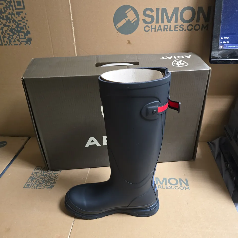 ARIAT KELMARSH BLACK TALL RUBBER BOOTS - UK SIZE 5.5