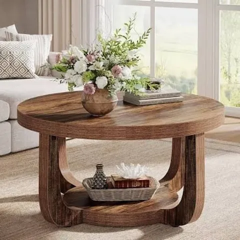 BOXED TRIBESIGNS 2-TIER COFFEE TABLE (1 BOX)