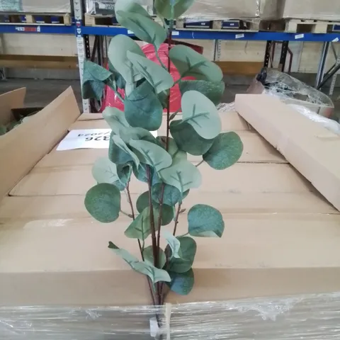 PALLET CONTAINING APPROXIMATELY 200 BOXES OF INDIVIDUAL STEM EUCALYPTUS FAUX FLOWERS