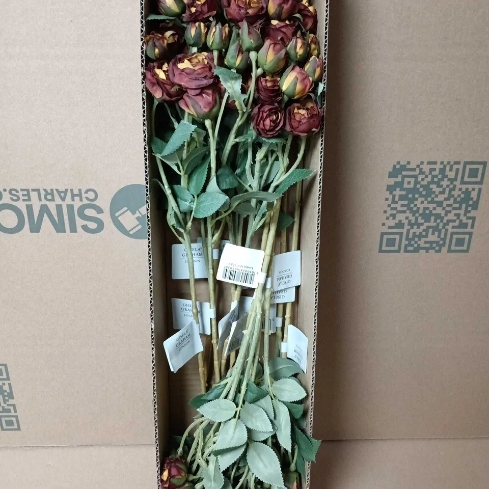 BOX OF APPROX 12 GISELA GRAHAM LONDON FAUX PLANTS 