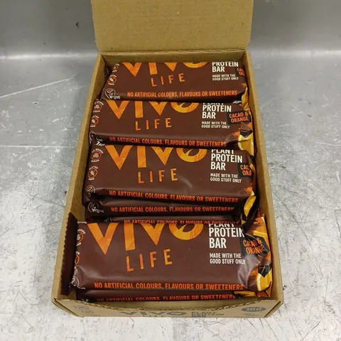 VIVO LIFE PLANT PROTEIN BARS IN CACAO & ORANGE 12X65G