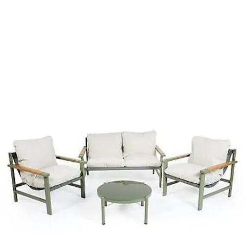 ABODE 4 PIECE PADDED INDOOR/OUTDOOR CONVERSATION SET
