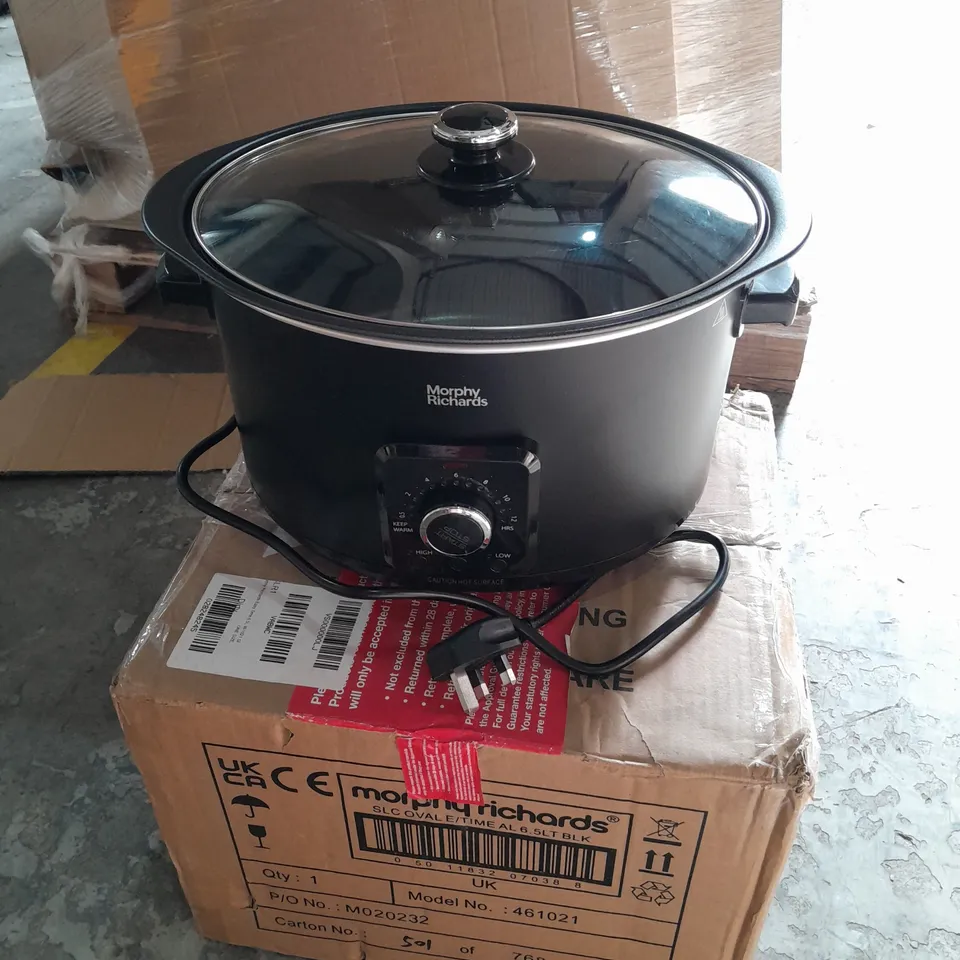 MORPHY RICHARDS EASY TIME 6.5L 461021 SLOW COOKER - BLACK