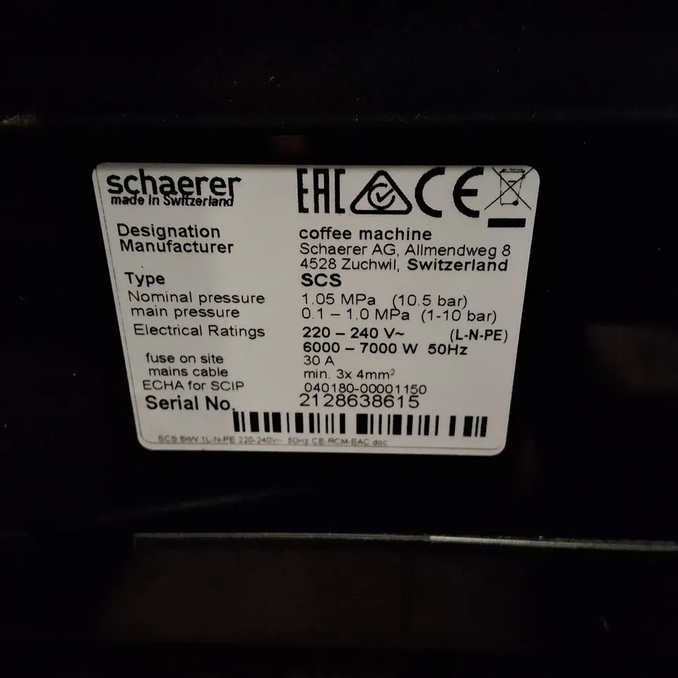 SCHAERER COFFEE SOUL WITH FRIDGE