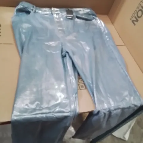 BOXED BRAND NEW APPROXIMATELY 9 SIMPLY BE WIDE LEG JEANS BLUE/SILVER SIZE 24R