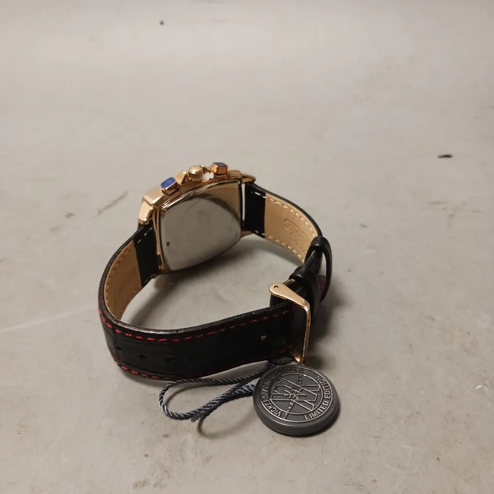 VICKERS ARMSTRONGS BARREL ROLL BLACK DIAL WATCH