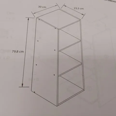 BOXED SPOT ON DEALZ 3 TIER CUBE UNIT - WHITE (1 BOX)