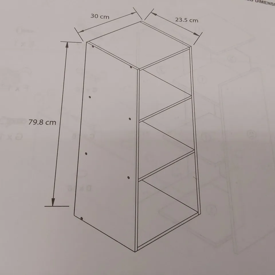BOXED SPOT ON DEALZ 3 TIER CUBE UNIT - WHITE (1 BOX)