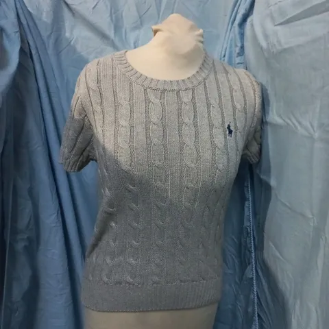 POLO RALPH LAUREN KNIT SWEATER (CABLE KNIT) – GREY