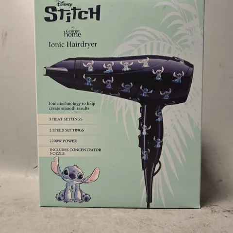 BRAND NEW BOXED DISNEY STITCH IONIC HAIRDRYER