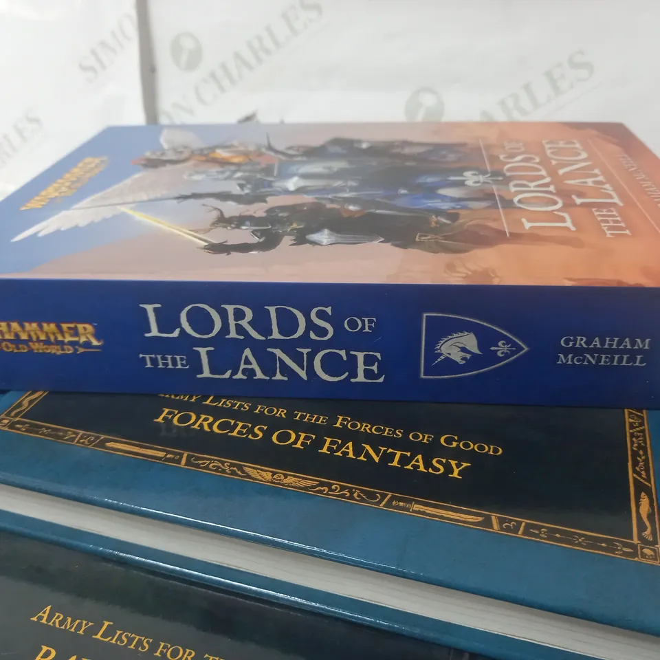 LOT OF 5 ASSORTED WARHAMMER THE OLD WORLD BOOKS