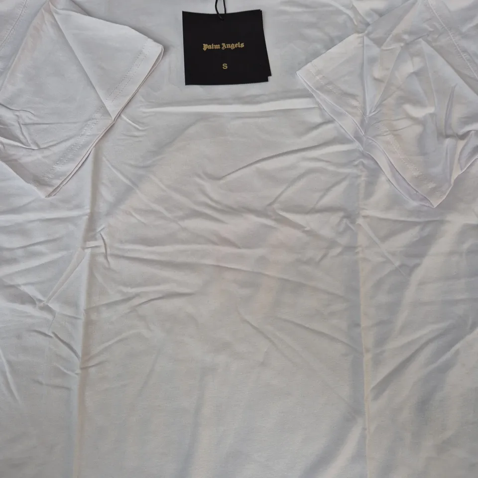 PALM ANGELS SHORT SLEEVE T-SHIRT IN WHITE SIZE SMALL