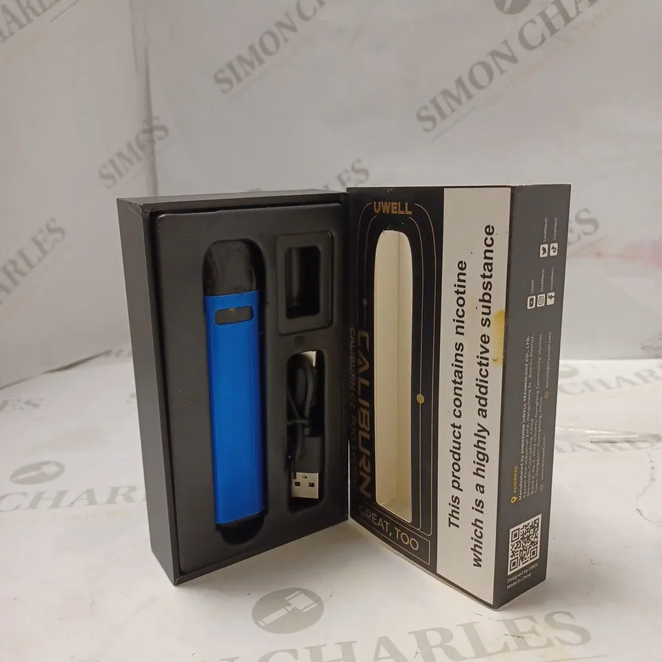 BOXED UWELL CALIBURN G2 POD SYSTEM - ULTRAMARINE BLUE. 