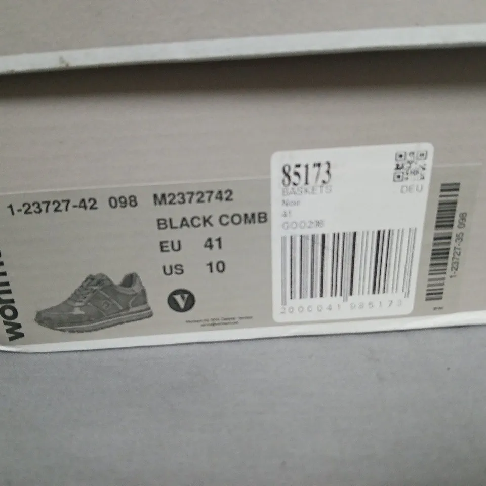 BOXED TAMARIS BLACK COMBO WOMEN'S TRAINERS – UK 8 (EU 41)