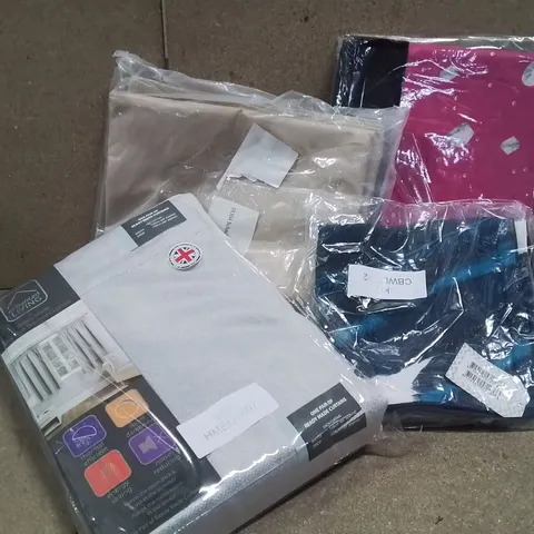 BOX TO CONTAIN AN ASSORTMENT OF PILLOW CASES, CURTAINS AND DOG BEDS ECT