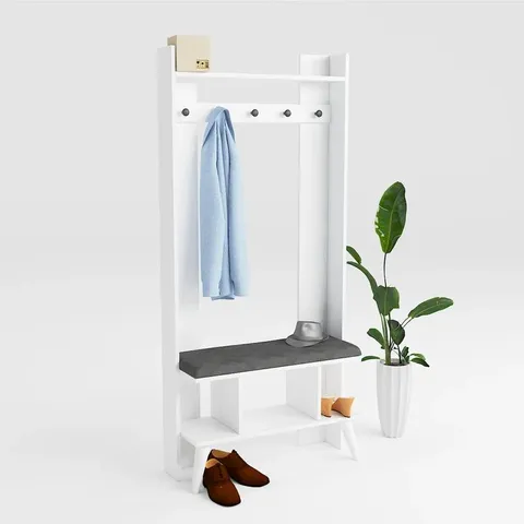 BOXED DEBRUYNE HALL TREE WITH BENCH